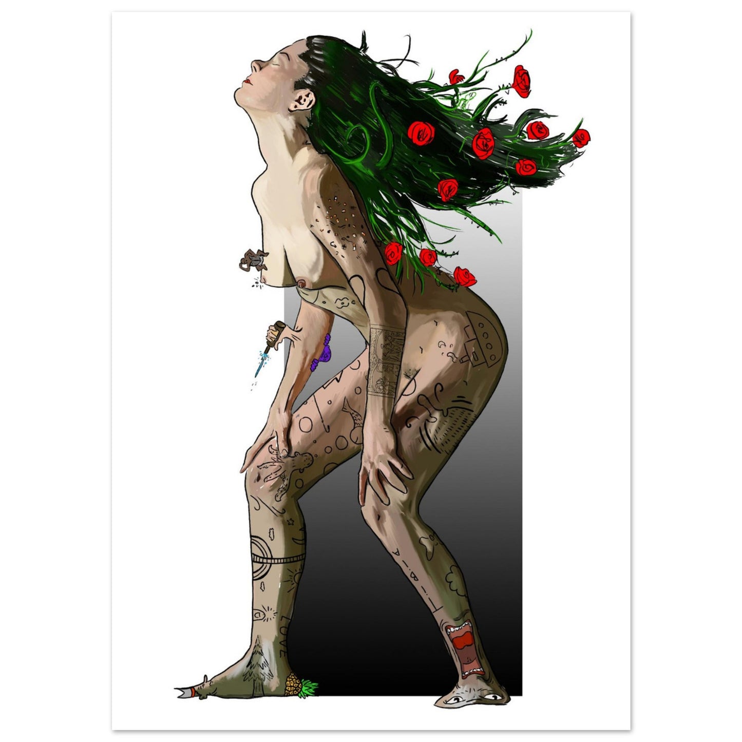 Poster premium: Femme tatouée